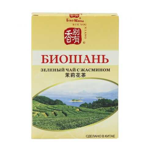Чай БиоШань Jasmin Tea, зеленый с жасмином, 80 гр в Спар
