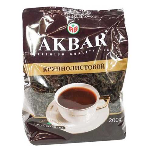 Чай черный Akbar байховый крупнолистовой классическая серия 200 г в Спар