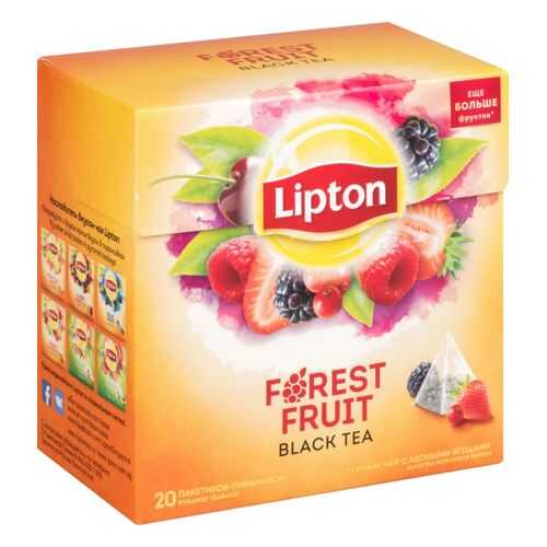 Чай черный Lipton forest fruit 20 пакетиков в Спар