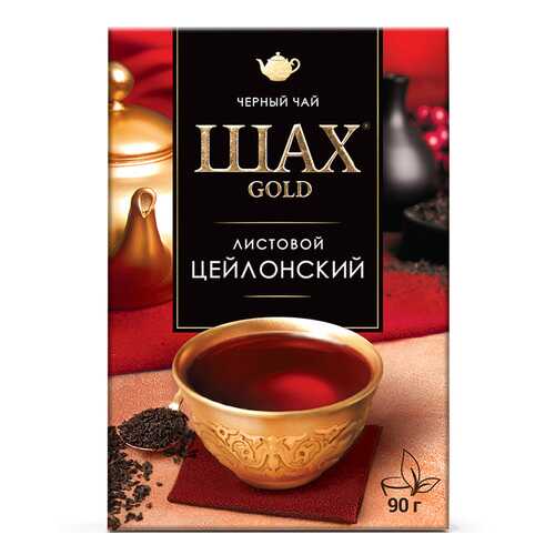 Чай черный листовой Шах Gold Цейлонский 90 г в Спар