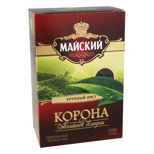 Чай черный Майский корона Российской Империи листовой 100 г в Спар