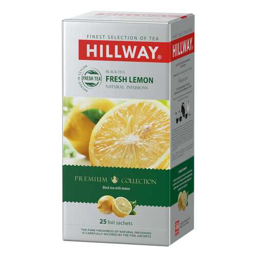 Чай черный с лимоном и лемонграссом FRESH LEMON т.з. HILLWAY в сашетах 1,5г*25*12 (С) в Спар