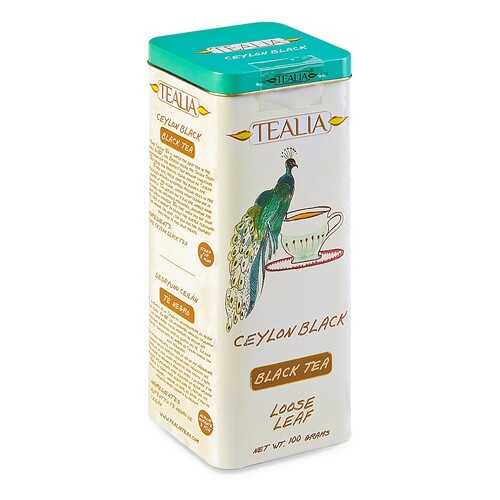 Чай черный TeaLia Ceylon листовой 100 г в Спар