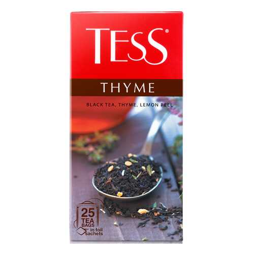 Чай черный Tess Thyme 25 пакетиков в Спар