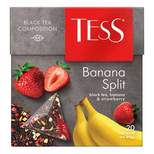 Чай черный в пирамидках Tess Banana Split 20 пакетиков в Спар