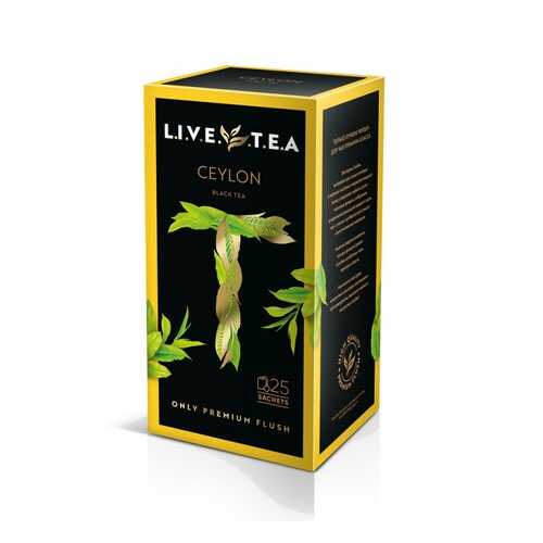 Чай Live Tea Ceylon черный 25 пакетиков в Спар