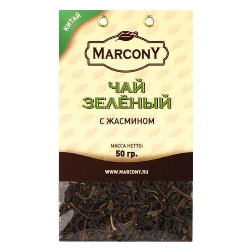 Чай Marcony зеленый с жасмином 50 г в Спар