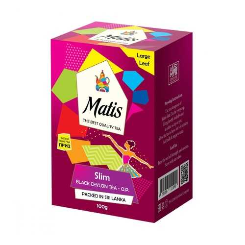 Чай Matis Slim черный с добавками 100 г в Спар