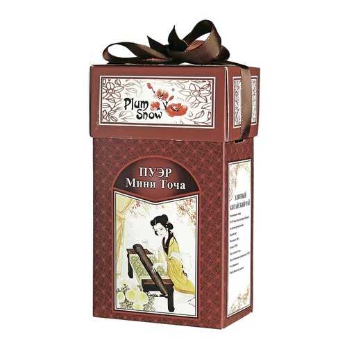 Чай Plum Snow Пуэр Мини Точа, чёрный листовой, 100 гр в Спар