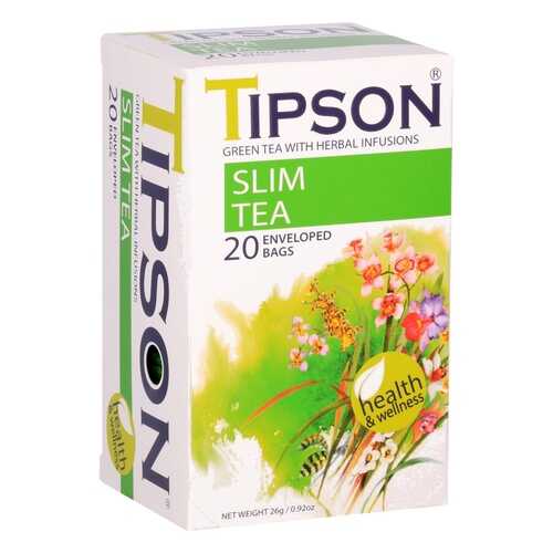 Чай Tipson Slim tea, зеленый с добавками, 20 пакетиков в Спар