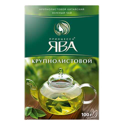 Чай зеленый листовой Принцесса Ява Крупнолистовой 100 г в Спар