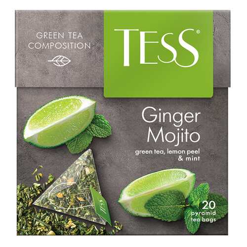 Чай зеленый в пирамидках Tess Ginger Mojito 20 пакетиков в Спар