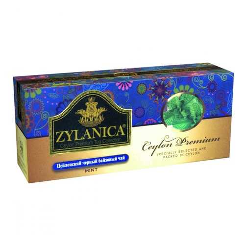Чай Zylanica Ceylon Premium черный байховый с мятой 25 пакетиков в Спар