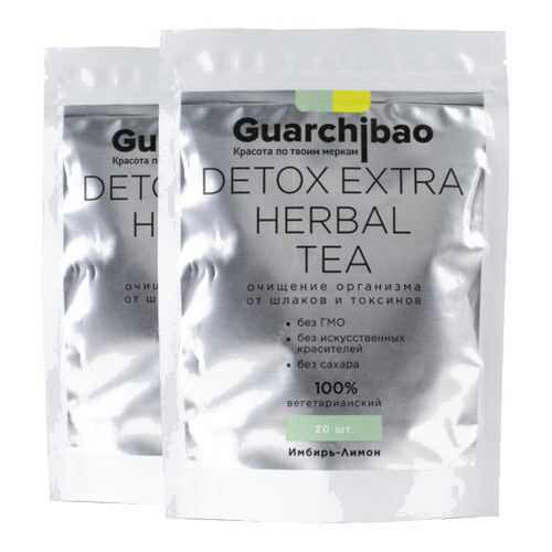 GUARCHIBAO DETOX EXTRA HERBAL TEA набор из 2 упаковок чая для детокса Имбирь-Лимон в Спар