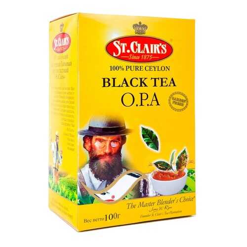 Подарочный набор St. Clair С чёрным крупнолистовым чаем и фарфоровым чайником, 100 г в Спар