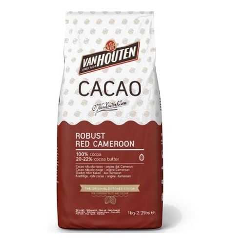 Какао порошок Van Houten 100% robust red cameroon 20-22% 1 кг в Спар