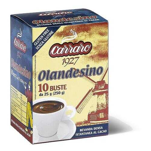 Растворимый какао Carraro сacao olandesino в саше 25 г х 10 в Спар