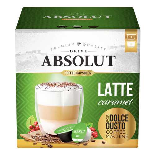 Кофе Absolut Drive Latte Caramel в капсулах для кофемашины Dolce Gusto 16 капсул в Спар