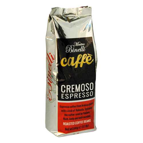 Кофе Mastro Binelli Сremoso Espresso в зёрнах 500 г в Спар