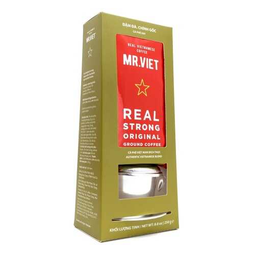 Кофе Mr. Viet с пресс-фильтром, натуральный жареный молотый, 250 гр в Спар