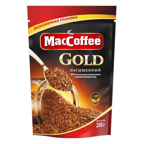 Кофе натуральный растворимый сублимированный GOLD т.з. MacCoffee, д/пак 250г*12 в Спар