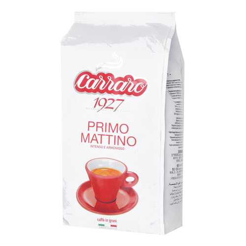 Кофе в зернах Carraro примо маттино 1 кг в Спар
