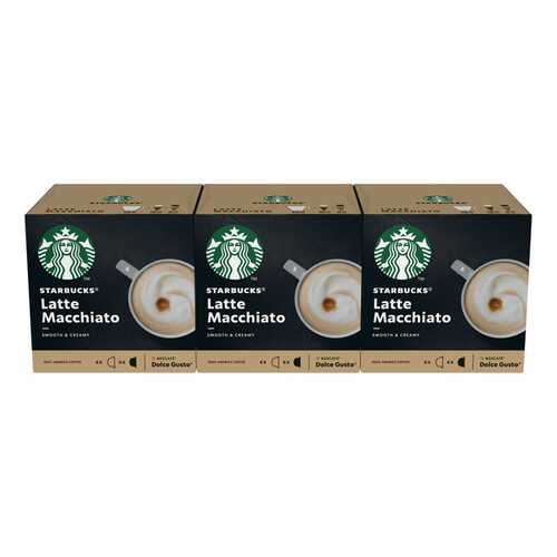 Набор для STARBUCKS Latte Macchiato в капсулах д/системы Nescafe Dolce Gusto 12 шт в Спар