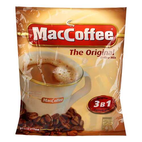 Напиток MacCoffee кофейный карамель растворимый 3в1 18 г 25 пакетиков в Спар