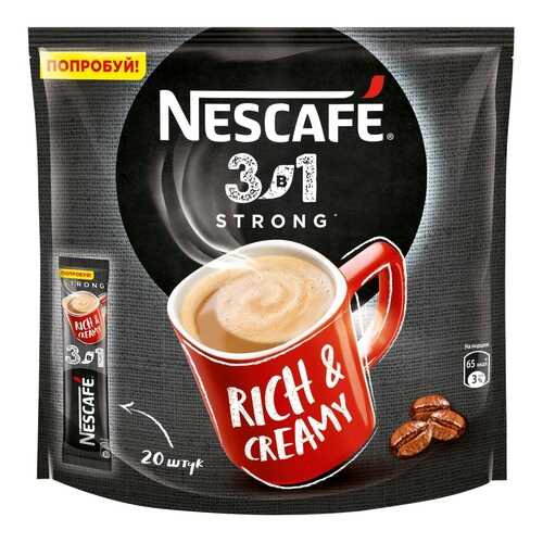 Напиток Nescafe 3в1 кофейный крепкий растворимый 14.5 г 20 штук в Спар