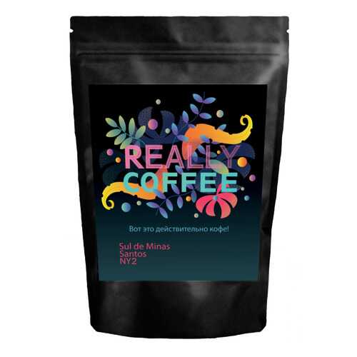 Свежеобжаренный кофе Really Coffee в зернах Бразилия Сантос Sul de Minas 1000 г в Спар