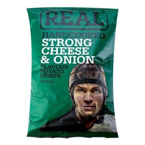 Чипсы картофельные Real Crisps Limited с сыром и луком 150 г в Спар