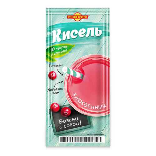 Кисель моментальный порционный Русский Продукт клюквенный 25 г в Спар