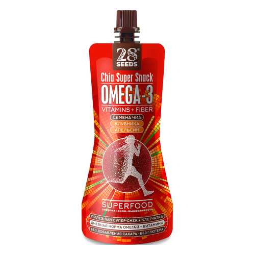 Напиток 28 Seeds Chia Super Snack клубника-апельсин, 150 г в Спар