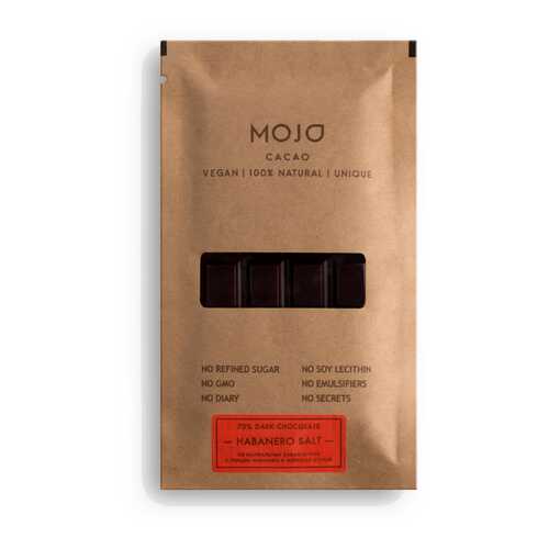 Горький шоколад 70% Mojo Cacao с перцем Habanero и морской солью habanero salt в Спар