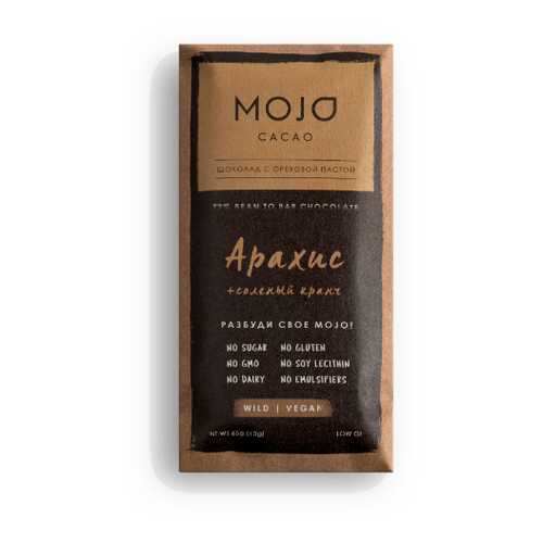 Горький шоколад 72% Mojo Cacao с шоколадно-ореховой пастой со вкусом арахис в Спар