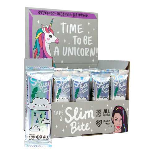 Батончик Фруктово-ягодный Bite Slim Unicorn Апельсин 30 штук по 30 гр в Спар