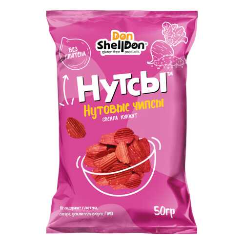 Чипсы Don Shelldon Нутсы нутовые со вкусом свеклы и кунжута 50 г в Спар