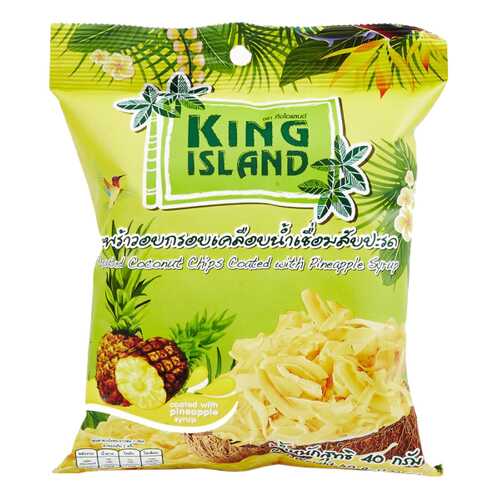 Кокосовые чипсы King Island с ананасом 40 г в Спар