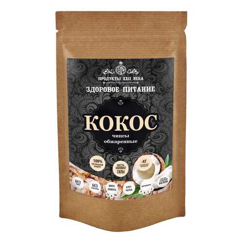 Кокосовые чипсы Продукты XXII века обжаренные 100 г в Спар