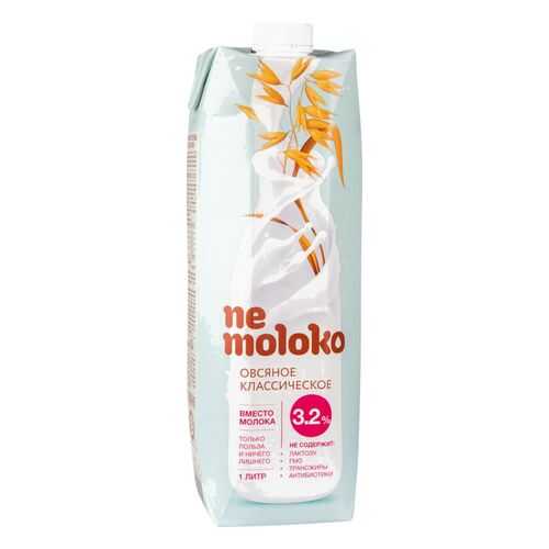 Напиток овсяный Ne moloko классический 3.2% 1 л в Спар