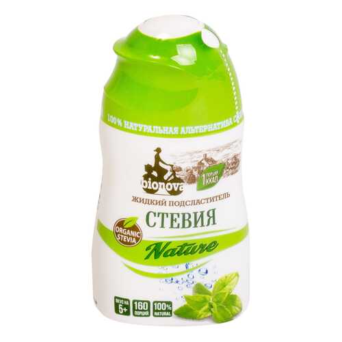 Подсластитель Bionova столовый cтевия nature жидкий 80 г в Спар