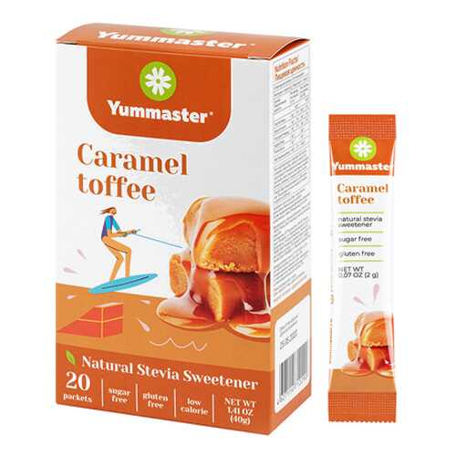 Заменитель сахара со вкусом Карамель тоффи Yummaster 20 шт. в Спар