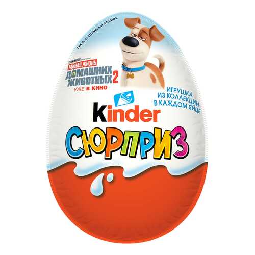 Яйцо Kinder Сюрприз из молочного шоколада с игрушкой Тайная жизнь домашних животных-2 20 г в Спар