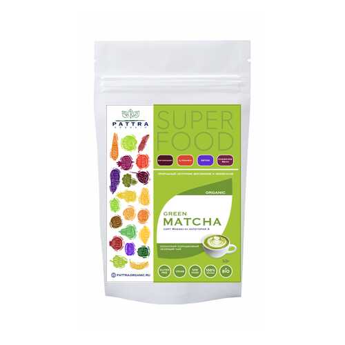 Зеленый матча Pattra Organic японский высокогорный чай сорт wakaki-hi 50 г в Спар