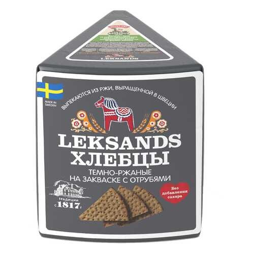 Хлебцы Leksands Ржаные на закваске с отрубями 200г в Спар