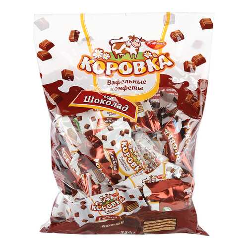 Конфеты Коровка вафельные шоколад 250 г в Спар