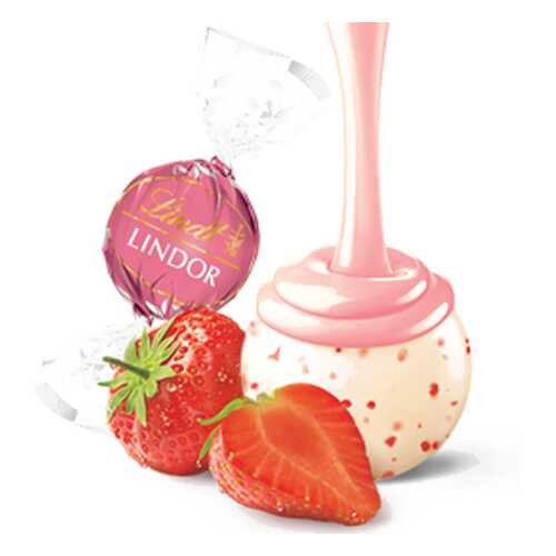 Конфеты Lindt линдор клубника и сливки 6 кг в Спар