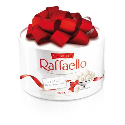 Конфеты Raffaello с цельным миндальным орехом в кокосовой обсыпке торт 200 г в Спар