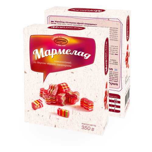 Мармелад семислойный со вкусом черной смородины 350г в Спар