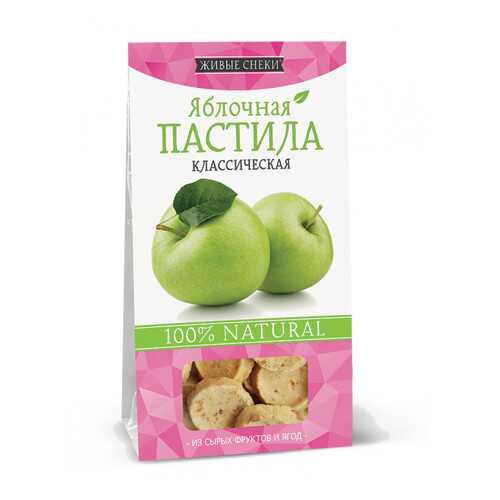 Яблочная пастила Живые снеки классическая 4*35 г в Спар